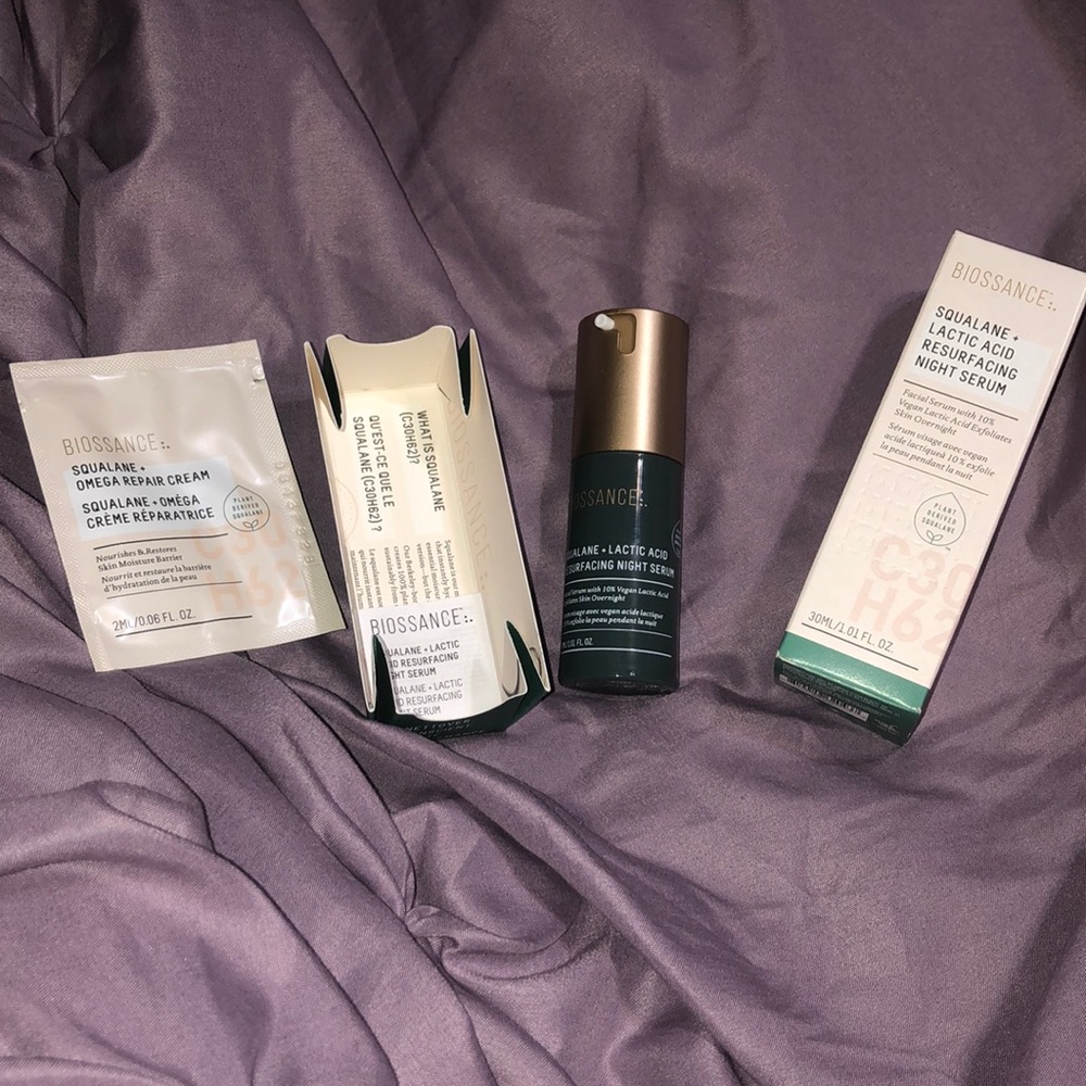 Biossance resurfacing night serum